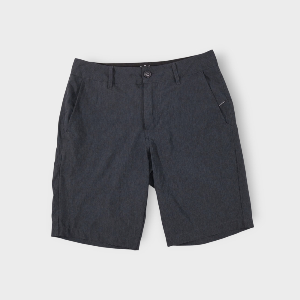 Mens Nitrous Black Stretch Hybrid Shorts Size 28 Active Breathable Dark Gray